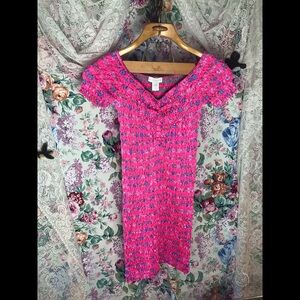 House of Harlow hot pink ranches mini dress size medium!